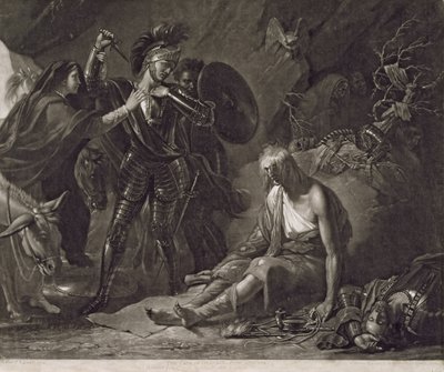 The Cave of Despair, from Spenser, engraved by Valentine Green by Benjamin West